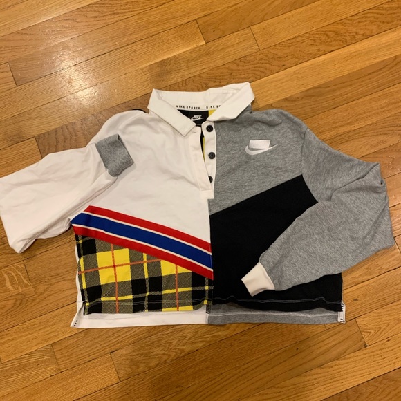 nike plaid crop top